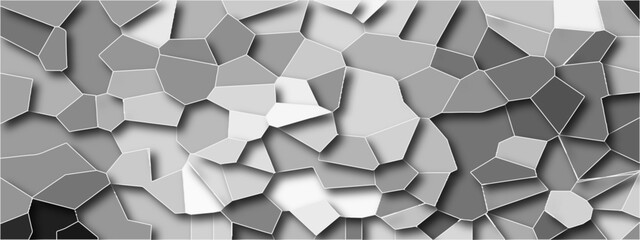 Fototapete -  Pastel light mint colors stone tile pattern. Cement kitchen decor. Mint marble bath floor. Random shifted white cube boxes block background wallpaper banner.