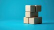 © CryptoCanvas - SLA concept represented by wooden cubes stacked on a vibrant blue background symbolizing organization and structure in business ideas.