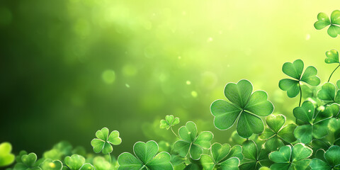 Wall Mural - St patricks day holiday background with copy space illustration