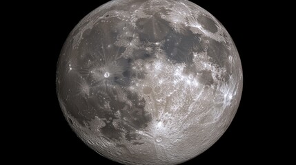 Super moon illuminated in detail against a black night sky showcasing its craters and features captured in 2020 for astronomical interest.