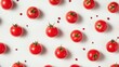 © AImmersive Imagery - Fresh red tomatoes arranged in a creative pattern against a clean white background showcasing vibrant colors and healthy produce.
