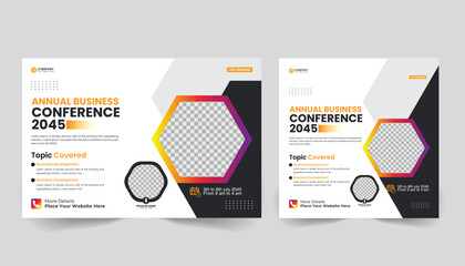 Wall Mural - Professional Business Webinar Invitation: Landing Page & Social Media Post Design Template