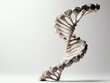 © jitthanant - DNA helix carved from rock, life and endurance concept, hyperrealistic, isolated on white background
