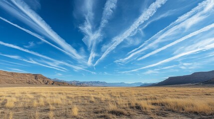 Wall Mural - Dramatic Sky Over Desert Landscape