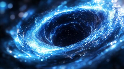 Wall Mural - Mysterious Blue Cosmic Vortex