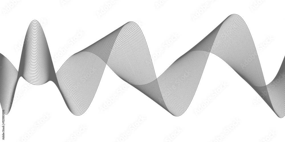 Modern white background, wavy lines. Line art background. Wave with ...