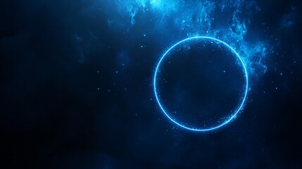 Wall Mural - Mystical Blue Halo in Space