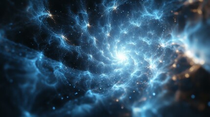 Wall Mural - Cosmic Blue Vortex