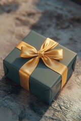 Wall Mural - Gift Box with Gold Bow