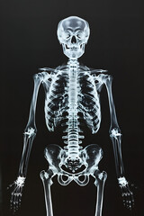 Wall Mural - Monochromatic Display of Human Anatomy using X-ray Imaging Technology