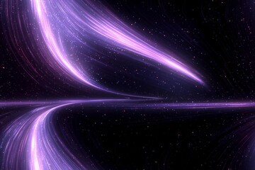 Wall Mural - seamless of abstract defocus motion curved lights on dark background , isolated on white background,