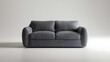 © infinite - 3d realistic vector gray sofa, couch on a white background. Isolated.