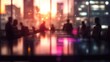 © artbot - Conference room with sunset view and silhouettes