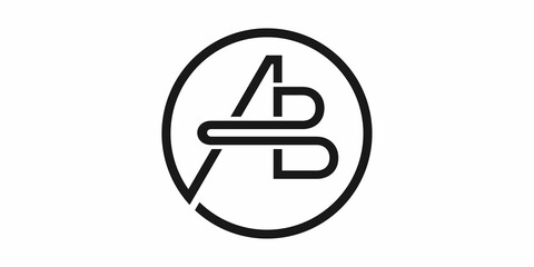 Wall Mural - logo initials A B icon vector