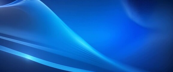 Wall Mural - futuristic blue wave technology animation in dark environment smooth flowing and dynamic digital wav