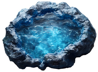 Wall Mural - a blue pool of water is surrounded by rocks