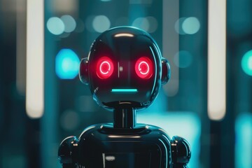 Aufkleber - Futuristic digital representation of a human face with intricate circuit patterns glowing in a dark environment showcasing technology and artificial intelligence
