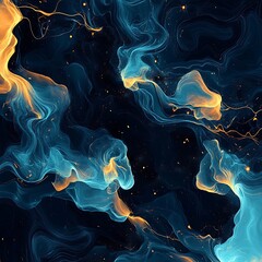 Wall Mural - abstract digital landscape with pink blue vibrant shades image