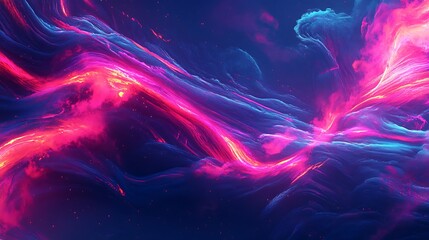 Wall Mural - abstract neon design vibrant background dynamic patterns image