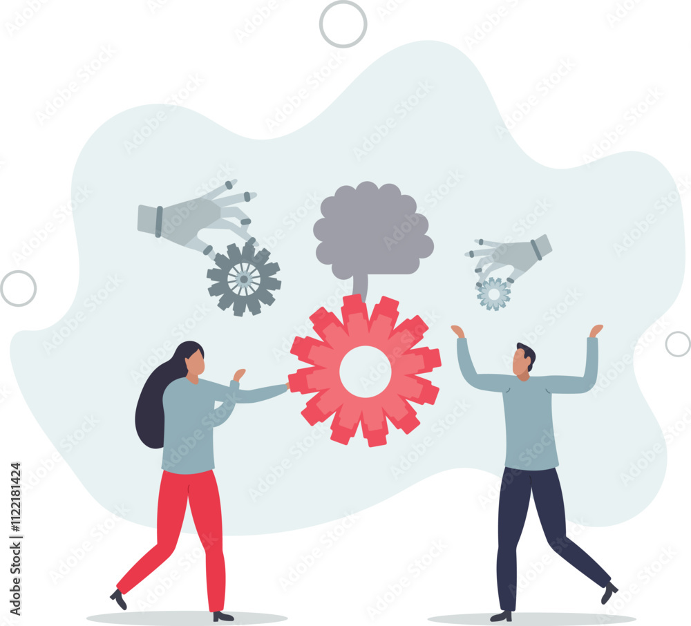 AI and automation revolution with artificial intelligence .Modern ...