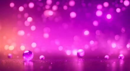 Wall Mural - Beautiful bokeh purple lights background The soft glowing orbs create a dreamy and festive atmosphere perfect for celebratory backgrounds 4K