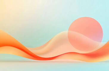 Wall Mural - vibrant gradient with orange and red tones in abstract design