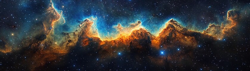 Wall Mural - galactic environments and cosmic wonders high-resolution nebula landscapes in astronomy photography