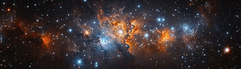 Wall Mural - stunning cosmic eventnebula formation in space astrophotography celestial environment wide-angle vie