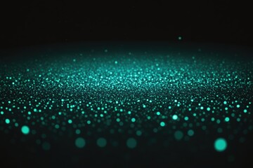 Wall Mural - aquamarine color gradient grainy background, illuminated spot on black, noise texture effect