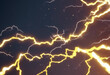 © ArtisticLens - 3D render flash lightning sale yellow thunder bolt storm charges Electricity blitz strike digital el