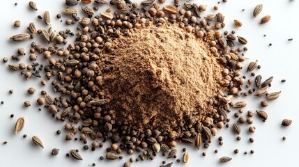 Sticker - Aromatic Spice Blend: Ground Coriander, Cumin, and Peppercorns