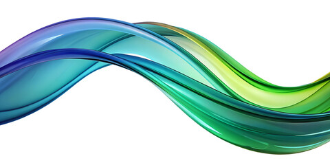Wall Mural - abstract colorful wave background isolated on transparent white background, clipping path