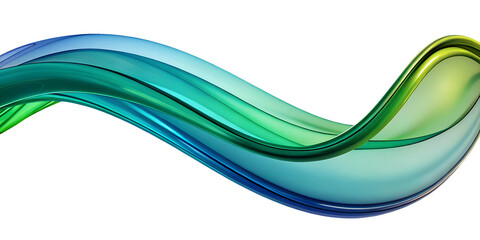 Wall Mural - abstract colorful wave background isolated on transparent white background, clipping path