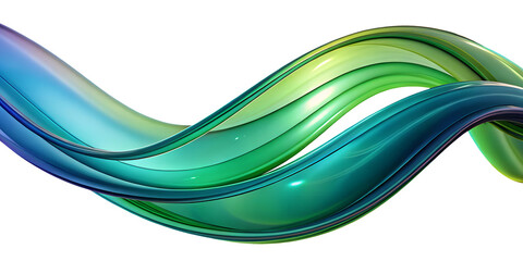 Wall Mural - abstract colorful wave background isolated on transparent white background, clipping path