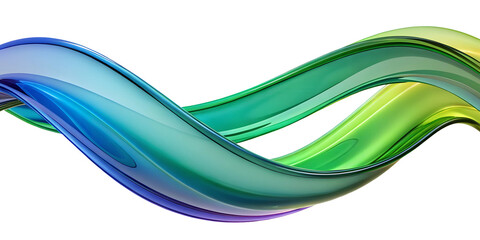 Wall Mural - abstract colorful wave background isolated on transparent white background, clipping path