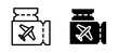 © Pop - Airline ticket icon symbol collection on white background.