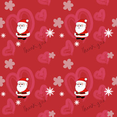 Wall Mural - Cute pattern seamless Christmas red background 