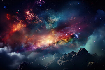 Wall Mural - cosmic journey through a space fantasy filled with brilliant stars