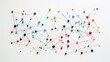 © Dappa - Colorful pushpins connected by strings forming a network