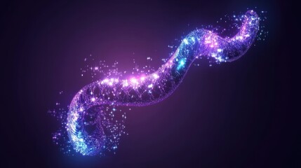 Wall Mural - Glowing Abstract Wave of Colorful Lights and Sparkles in Motion