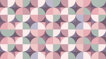 Poster - Geometric heart pattern design abstract art graphic illustration soft color palette creative composition for visual impact