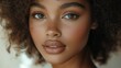 © liliyabatyrova - Close-up view showcasing the elegance of mocha shades on radiant skin, highlighting the allure of natural beauty