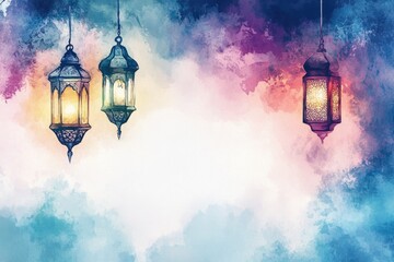 Wall Mural - Hanging Lanterns in the Sky