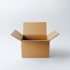 Poster - new open paper box isolated on white background