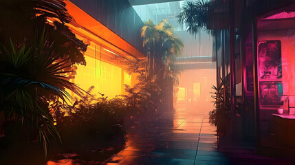 Wall Mural - science fiction environment, 