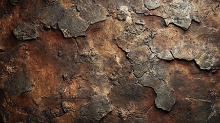 Wall Mural - Cracked and Weathered Metal Texture: A Rustic and Industrial Background