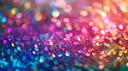 Aufkleber - Colorful Gradient Bokeh Pattern with Low Light Highlights for Elegance and Style : Generative AI