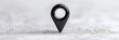 © daniel - Glossy black location marker highlighting a point on a white background map