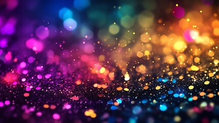 Aufkleber - Colorful Sparkling Gradient with Festive Bokeh for a Luxurious Holiday Celebration Scene : Generative AI