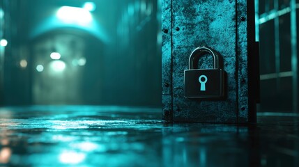 Fototapete - Security threats and privacy risks in urban environments realistic image technology dark atmosphere close-up viewpoint